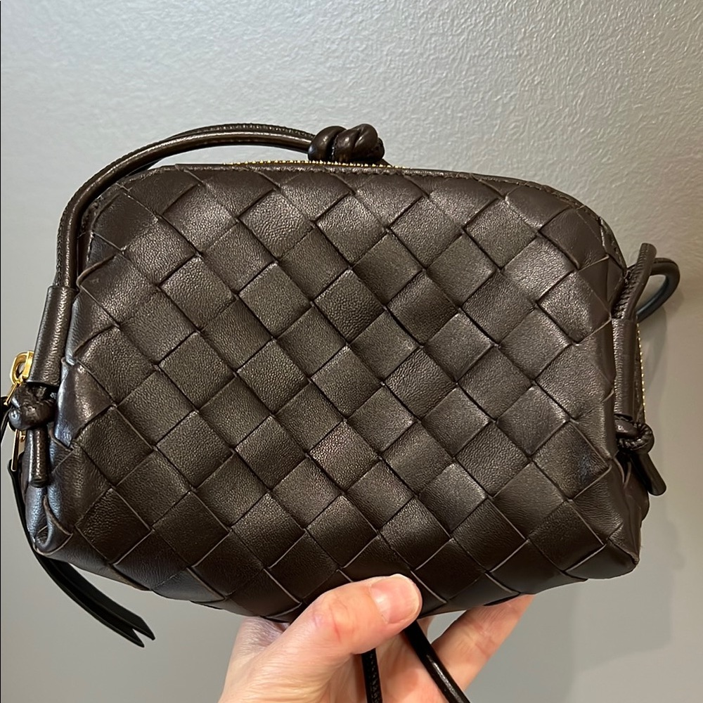 Bottega Veneta Dark Brown Crossbody Bag